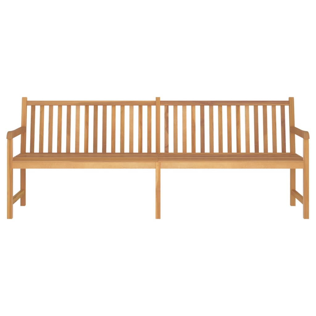 vidaXL Garden Bench | Warm Teak Wood | Fine Sanded Teak Hardwood | Large - Brown - 228 cm