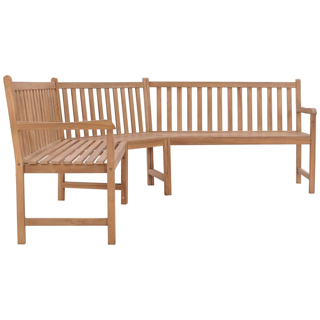 vidaXL Garden Corner Bench 185x185x90 cm Solid Teak Wood - Brown