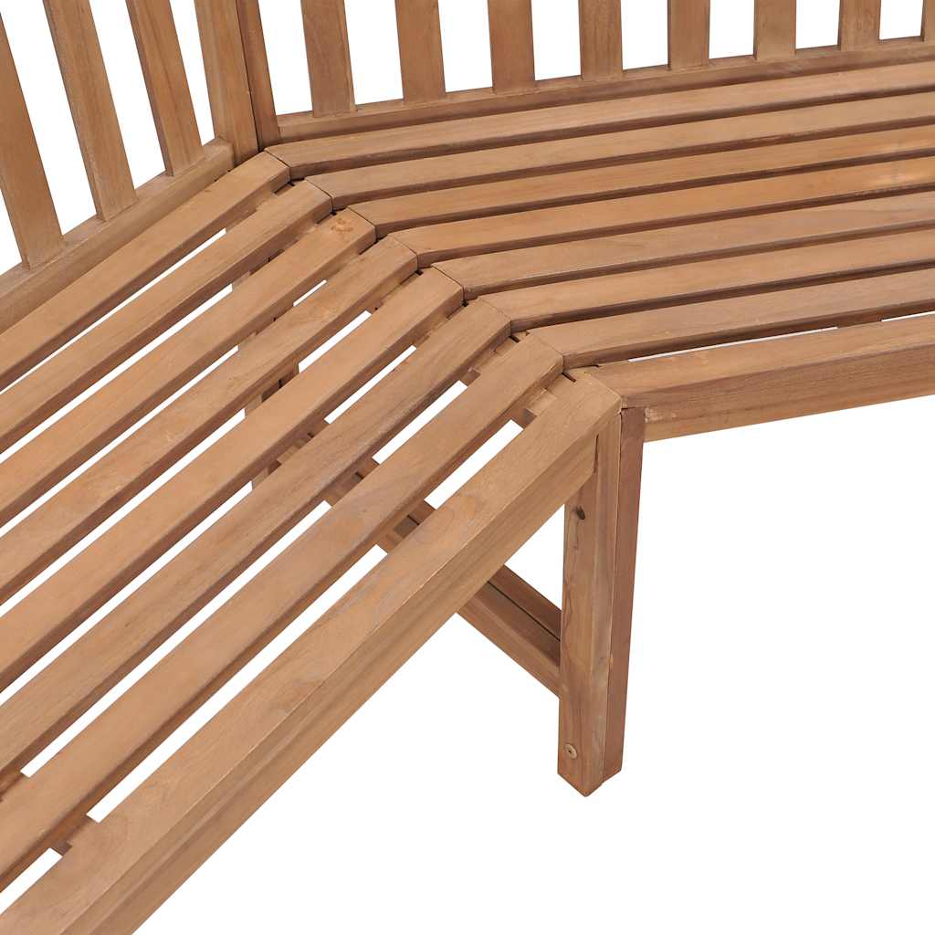 vidaXL Garden Corner Bench 185x185x90 cm Solid Teak Wood - Brown