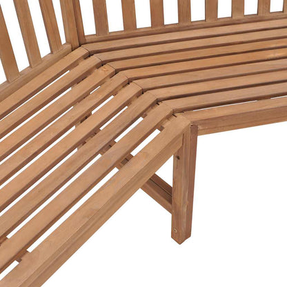 vidaXL Garden Corner Bench 185x185x90 cm Solid Teak Wood - Brown