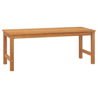 vidaXL Bench | Brown | Solid Teak Wood | 114 cm | Strong | Bench | Rectangular - 114 x 40 x 45 cm