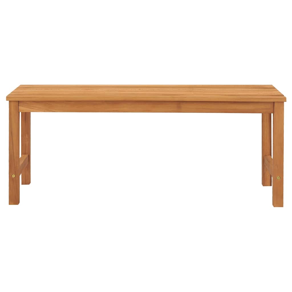vidaXL Bench | Brown | Solid Teak Wood | 114 cm | Strong | Bench | Rectangular - 114 x 40 x 45 cm