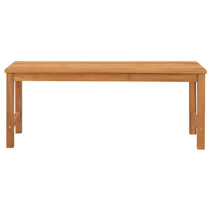 vidaXL Bench | Brown | Solid Teak Wood | 114 cm | Strong | Bench | Rectangular - 114 x 40 x 45 cm