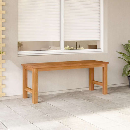 vidaXL Bench | Brown | Solid Teak Wood | 114 cm | Strong | Bench | Rectangular - 114 x 40 x 45 cm