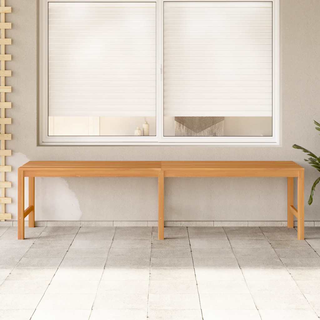 vidaXL Garden Bench | Warm Teak | Solid Teak Wood | 180 cm length | Durable - Brown - 180 x 40 x 45 cm