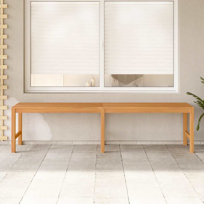 vidaXL Garden Bench | Warm Teak | Solid Teak Wood | 180 cm length | Durable - Brown - 180 x 40 x 45 cm