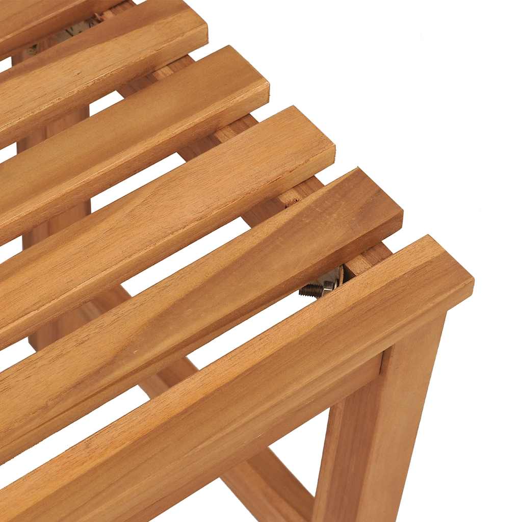 vidaXL Garden Bench | Warm Teak | Solid Teak Wood | 180 cm length | Durable - Brown - 180 x 40 x 45 cm