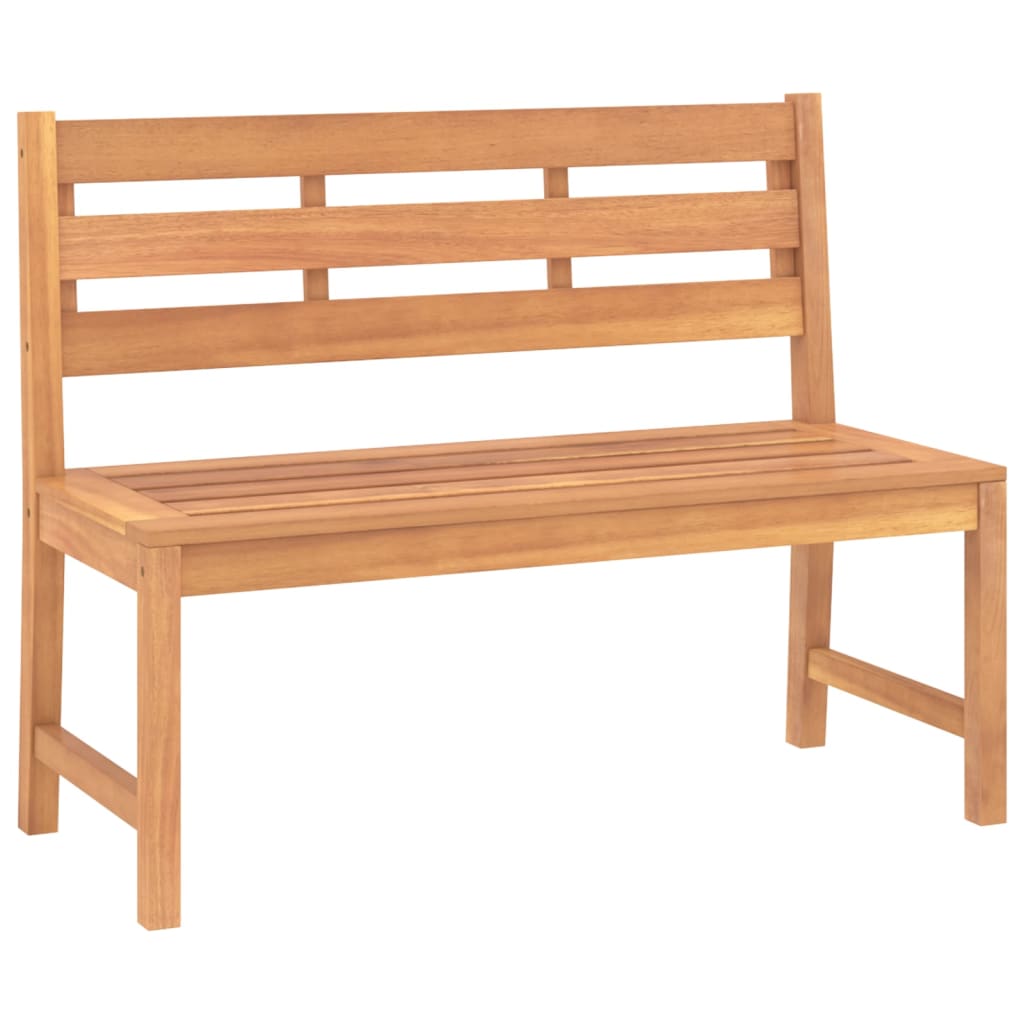 vidaXL Garden Bench | Warm Teak | Solid Teak Wood | Medium | Durable - Brown - 114 x 59 x 90 cm