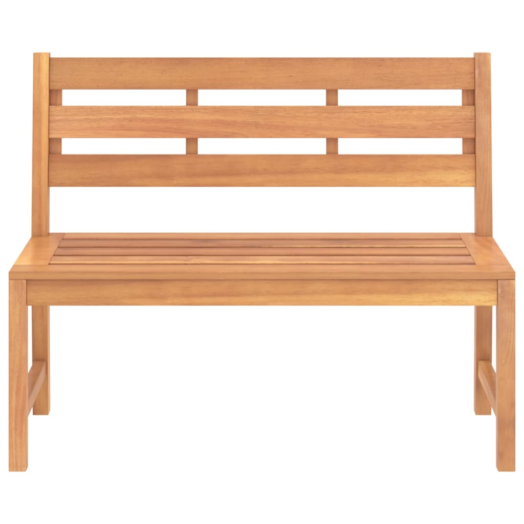 vidaXL Garden Bench | Warm Teak | Solid Teak Wood | Medium | Durable - Brown - 114 x 59 x 90 cm