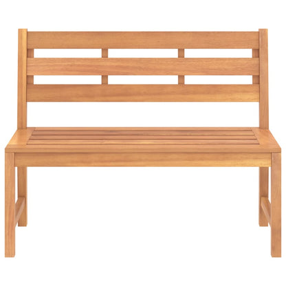 vidaXL Garden Bench | Warm Teak | Solid Teak Wood | Medium | Durable - Brown - 114 x 59 x 90 cm
