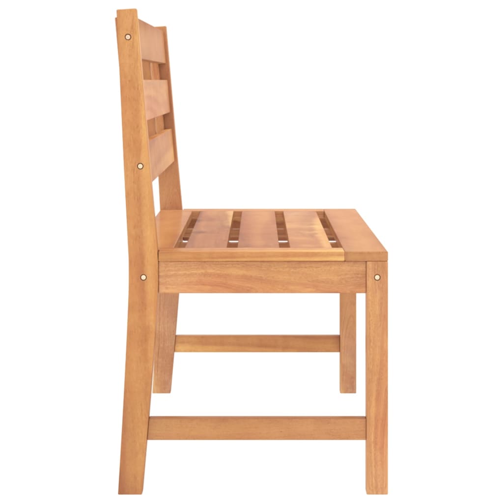 vidaXL Garden Bench | Warm Teak | Solid Teak Wood | Medium | Durable - Brown - 114 x 59 x 90 cm