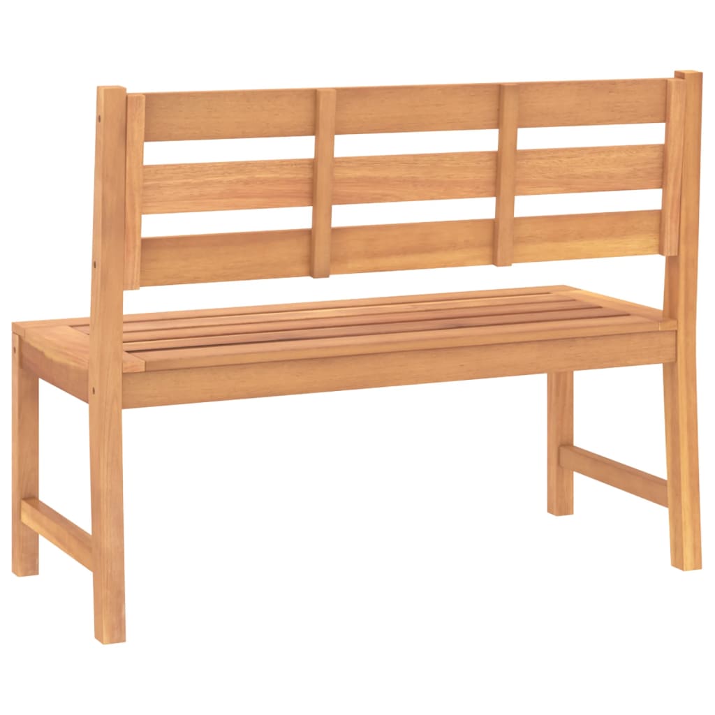 vidaXL Garden Bench | Warm Teak | Solid Teak Wood | Medium | Durable - Brown - 114 x 59 x 90 cm