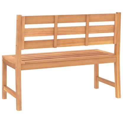 vidaXL Garden Bench | Warm Teak | Solid Teak Wood | Medium | Durable - Brown - 114 x 59 x 90 cm