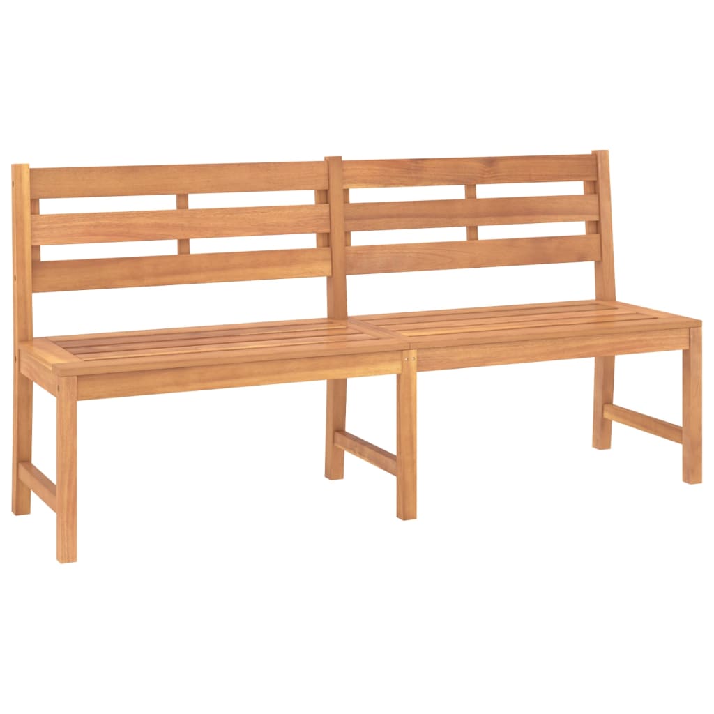 vidaXL Garden Bench | Warm Wood Tone | Teak Wood | Large | Durable - Brown - 180 x 59 x 90 cm