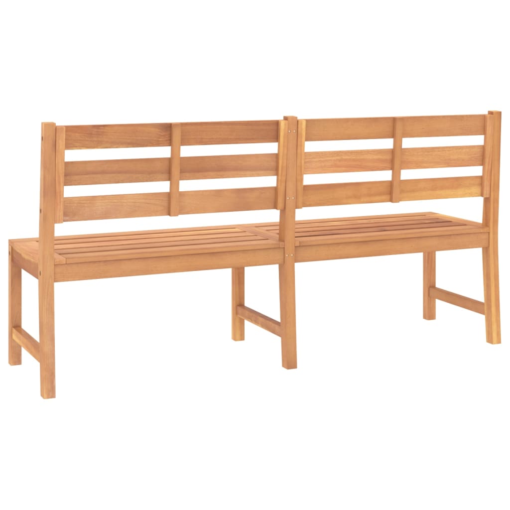 vidaXL Garden Bench | Warm Wood Tone | Teak Wood | Large | Durable - Brown - 180 x 59 x 90 cm