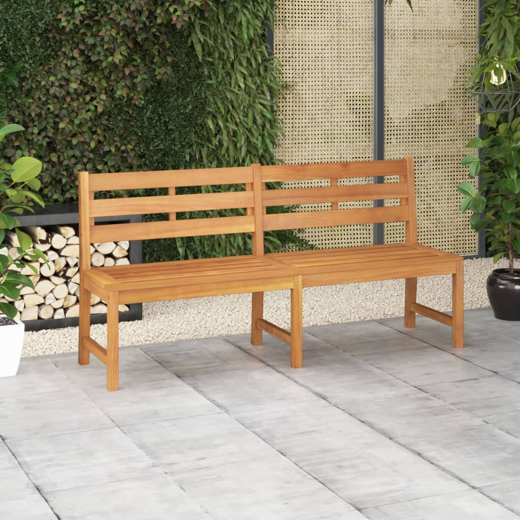 vidaXL Garden Bench | Warm Wood Tone | Teak Wood | Large | Durable - Brown - 180 x 59 x 90 cm