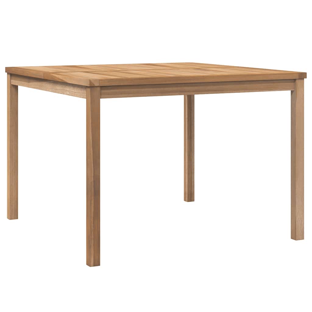 vidaXL Garden Dining Table 110x110x77 cm Solid Teak Wood - Brown