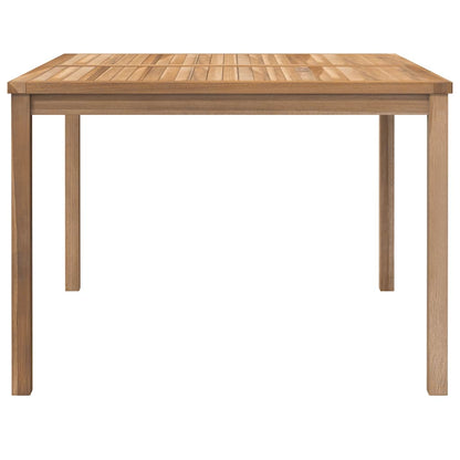 vidaXL Garden Dining Table 110x110x77 cm Solid Teak Wood - Brown