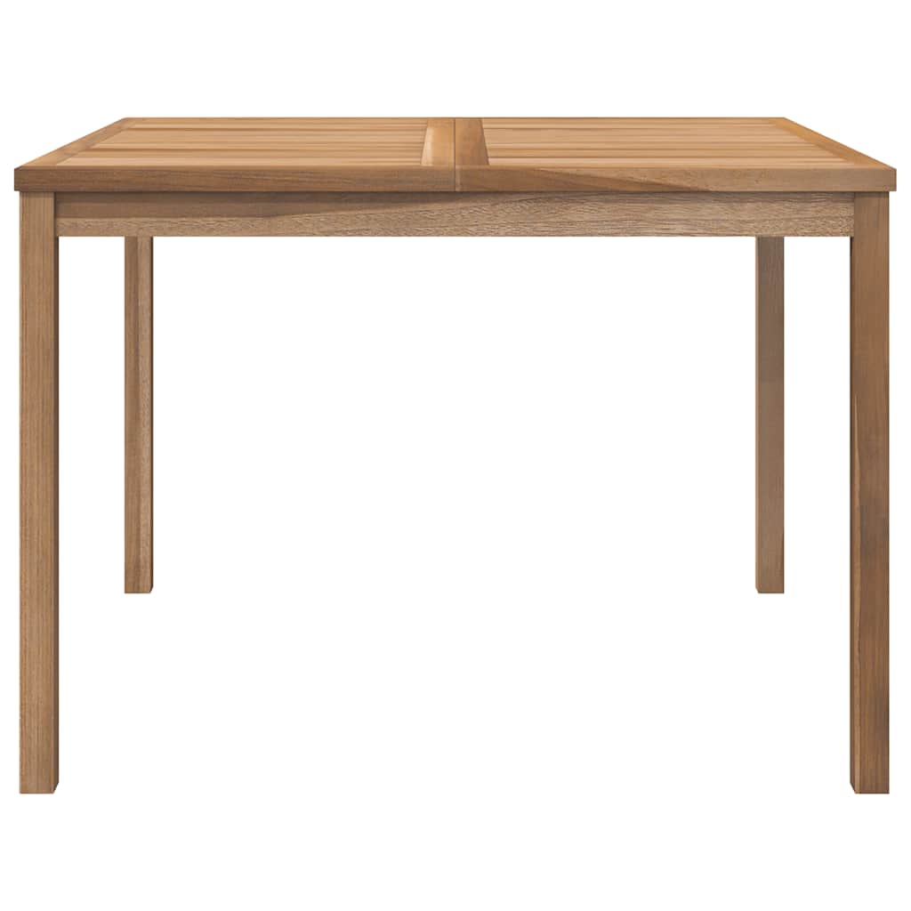 vidaXL Garden Dining Table 110x110x77 cm Solid Teak Wood - Brown