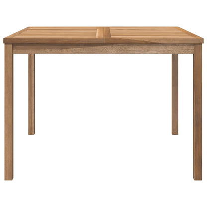 vidaXL Garden Dining Table 110x110x77 cm Solid Teak Wood - Brown