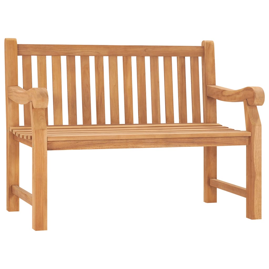vidaXL Garden Bench | Teak | Solid Teak Wood | Medium | Durable | Garden Bench - Brown - 114 x 69 x 92 cm