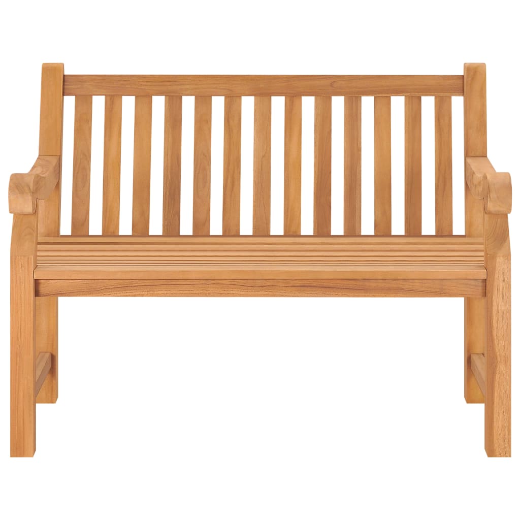 vidaXL Garden Bench | Teak | Solid Teak Wood | Medium | Durable | Garden Bench - Brown - 114 x 69 x 92 cm