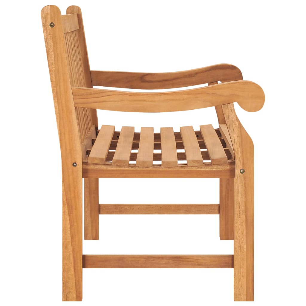 vidaXL Garden Bench | Teak | Solid Teak Wood | Medium | Durable | Garden Bench - Brown - 114 x 69 x 92 cm