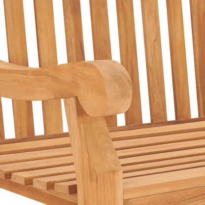 vidaXL Garden Bench | Teak | Solid Teak Wood | Medium | Durable | Garden Bench - Brown - 114 x 69 x 92 cm