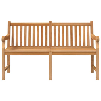 vidaXL Garden Bench | Light Brown | Solid Teak Wood | Extra Heavy | Durable - 150 x 69 x 92 cm - 11339