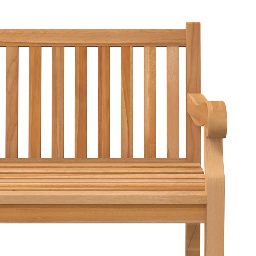 vidaXL Garden Bench | Light Brown | Solid Teak Wood | Extra Heavy | Durable - 150 x 69 x 92 cm - 11339