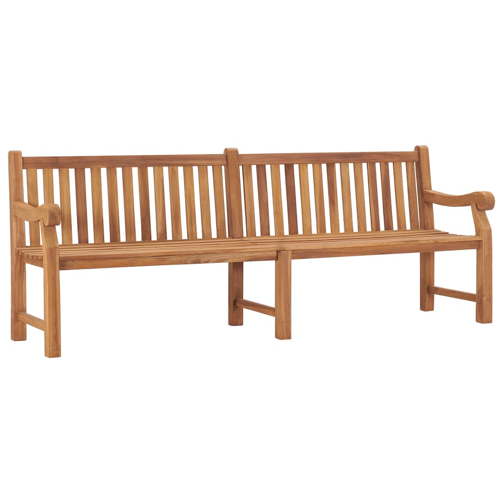 vidaXL Garden Bench | Teak | Solid Teak Wood | Extra Large | Rectangular - Brown - 228 x 69 x 92 cm