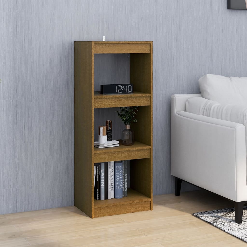 vidaXL Book Cabinet/Room Divider Honey Brown 40x30x103.5 cm Pinewood