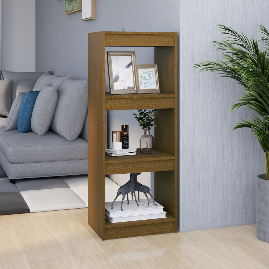 vidaXL Book Cabinet/Room Divider Honey Brown 40x30x103.5 cm Pinewood