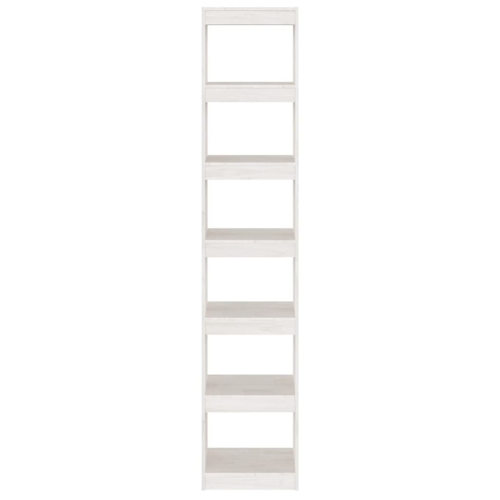 vidaXL Book Cabinet/Room Divider White 40x30x199 cm Solid Pinewood