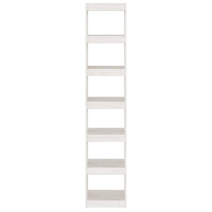 vidaXL Book Cabinet/Room Divider White 40x30x199 cm Solid Pinewood