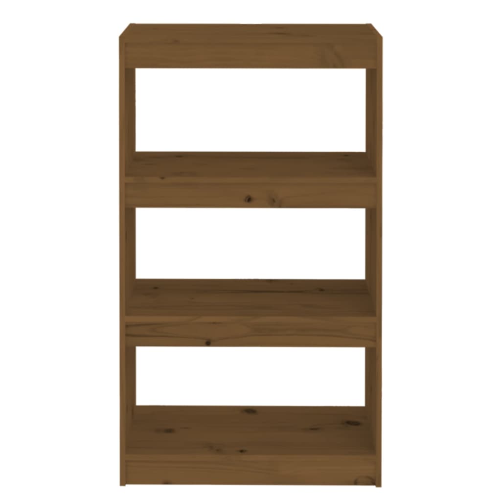 vidaXL Book Cabinet/Room Divider Honey Brown 60x30x103.5 cm Wood Pine
