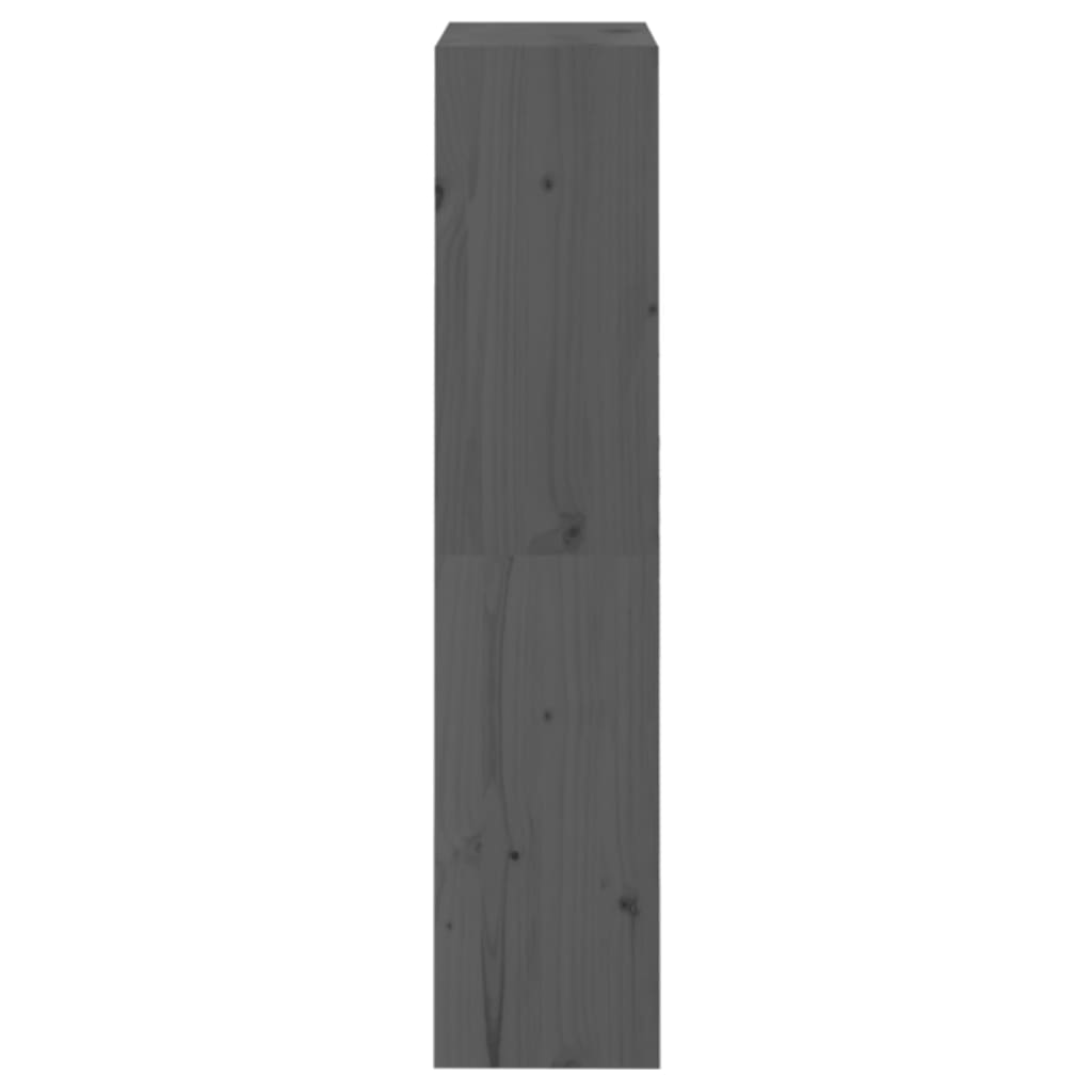 vidaXL Book Cabinet/Room Divider Grey 60x30x135.5 cm Solid Wood Pine
