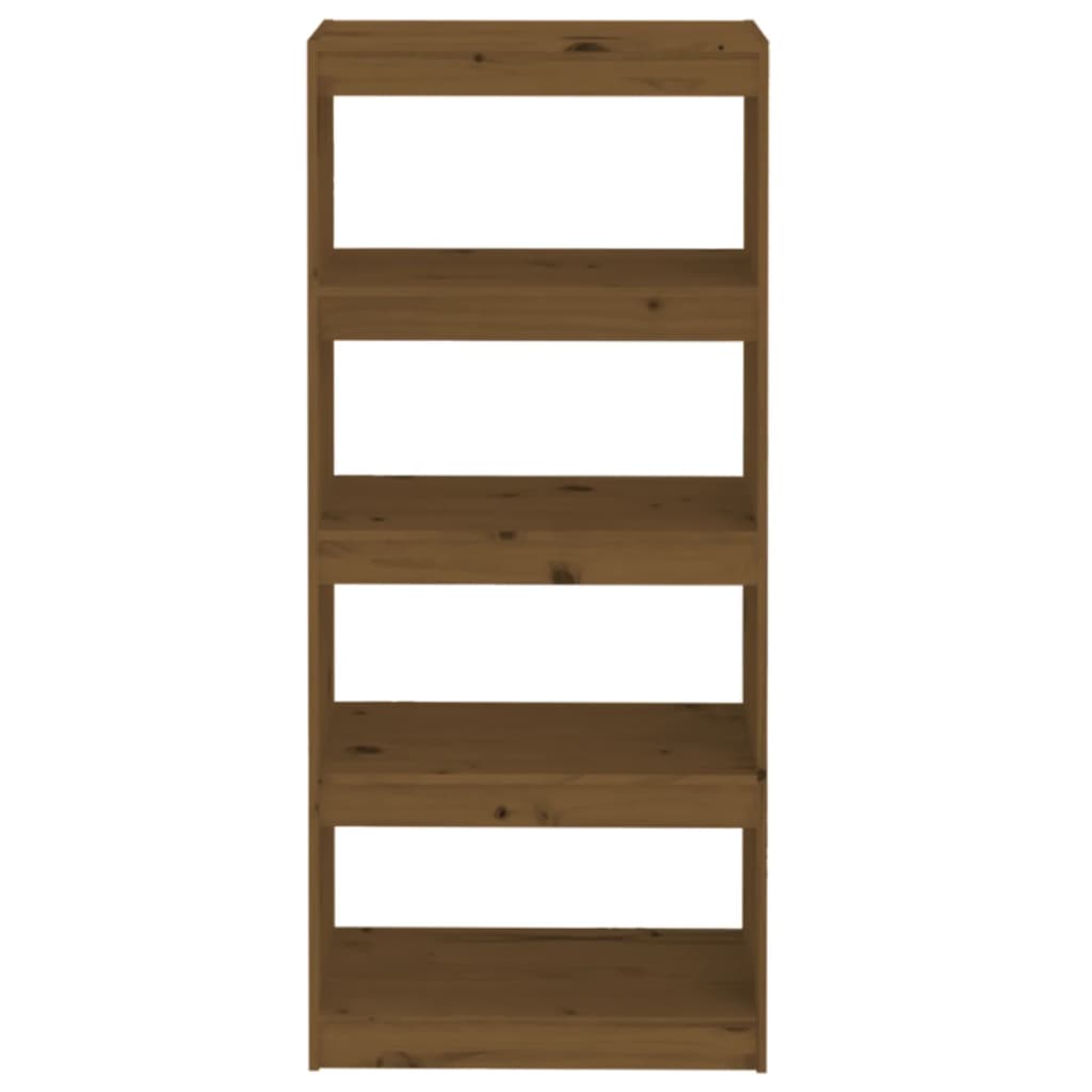 vidaXL Book Cabinet/Room Divider Honey Brown 60x30x135.5 cm Wood Pine