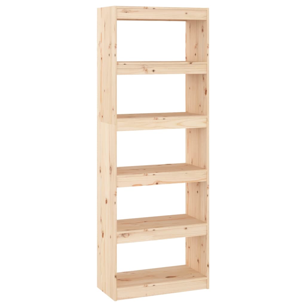 vidaXL Book Cabinet/Room Divider 60x30x167.5 cm Solid Wood Pine - Brown