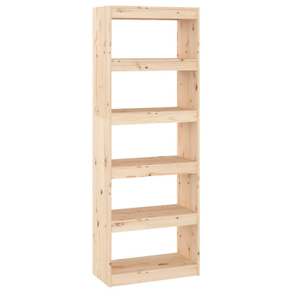 vidaXL Book Cabinet/Room Divider 60x30x167.5 cm Solid Wood Pine - Brown