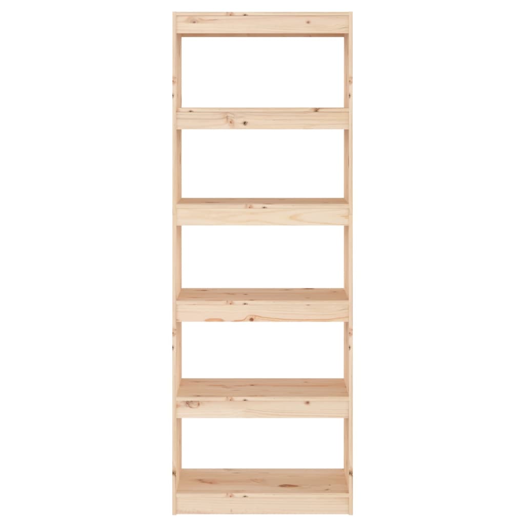 vidaXL Book Cabinet/Room Divider 60x30x167.5 cm Solid Wood Pine - Brown