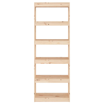 vidaXL Book Cabinet/Room Divider 60x30x167.5 cm Solid Wood Pine - Brown