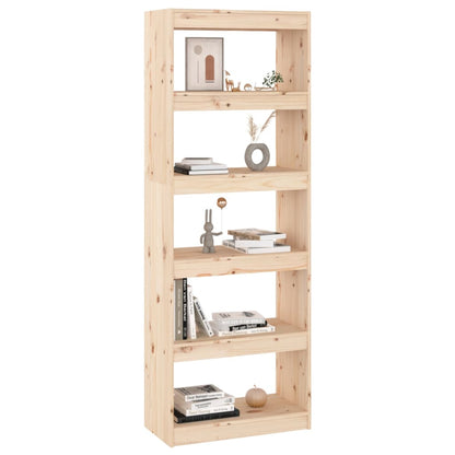 vidaXL Book Cabinet/Room Divider 60x30x167.5 cm Solid Wood Pine - Brown