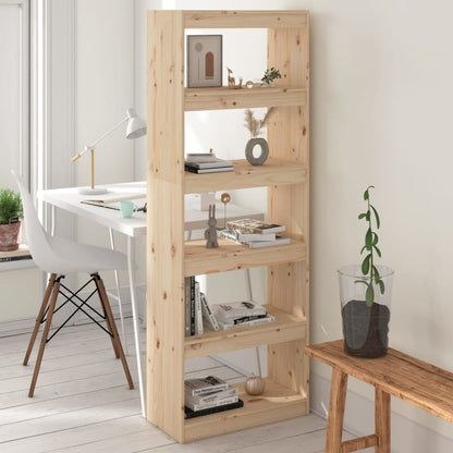 vidaXL Book Cabinet/Room Divider 60x30x167.5 cm Solid Wood Pine - Brown