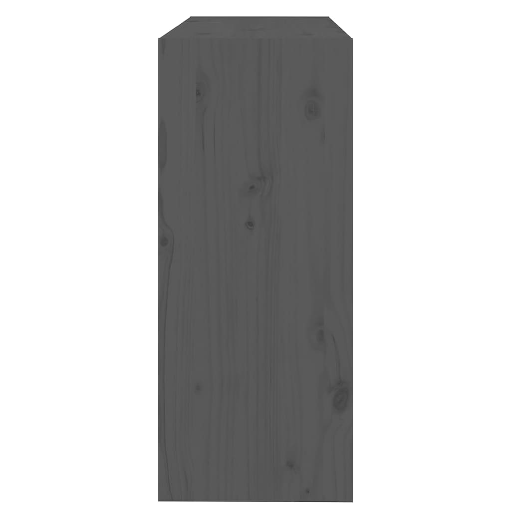 vidaXL Book Cabinet/Room Divider Grey 80x30x71,5 cm Solid Wood Pine