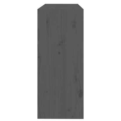 vidaXL Book Cabinet/Room Divider Grey 80x30x71,5 cm Solid Wood Pine
