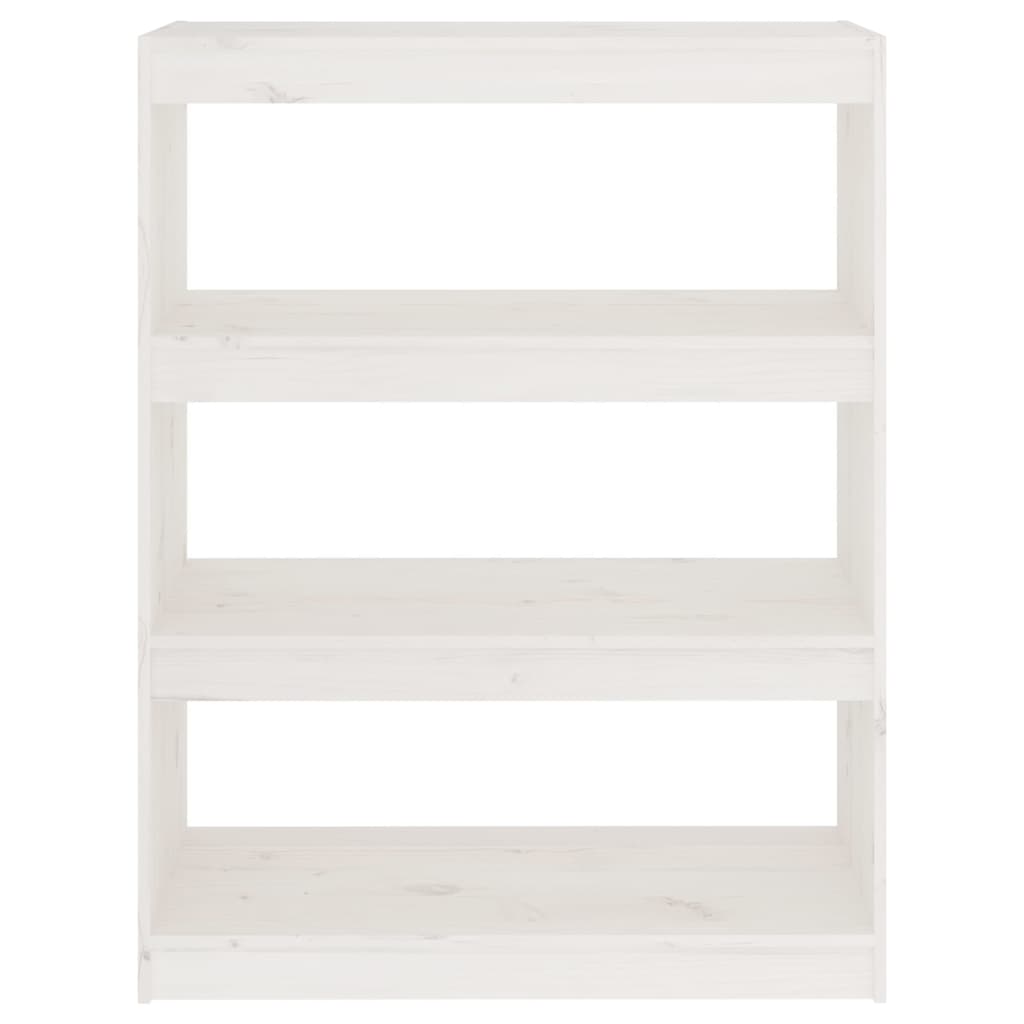 vidaXL Book Cabinet/Room Divider White 80x30x103,5 cm Solid Wood Pine