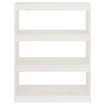 vidaXL Book Cabinet/Room Divider White 80x30x103,5 cm Solid Wood Pine