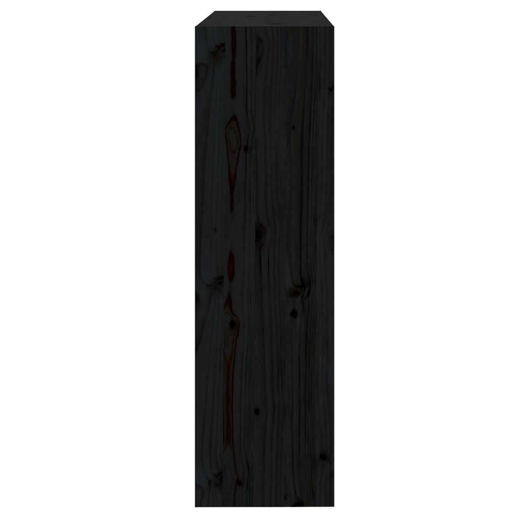 vidaXL Book Cabinet/Room Divider Black 80x30x103,5 cm Solid Wood Pine