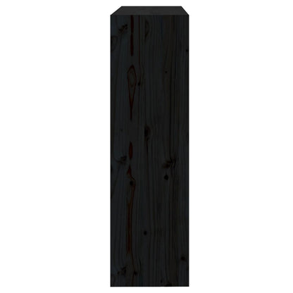 vidaXL Book Cabinet/Room Divider Black 80x30x103,5 cm Solid Wood Pine